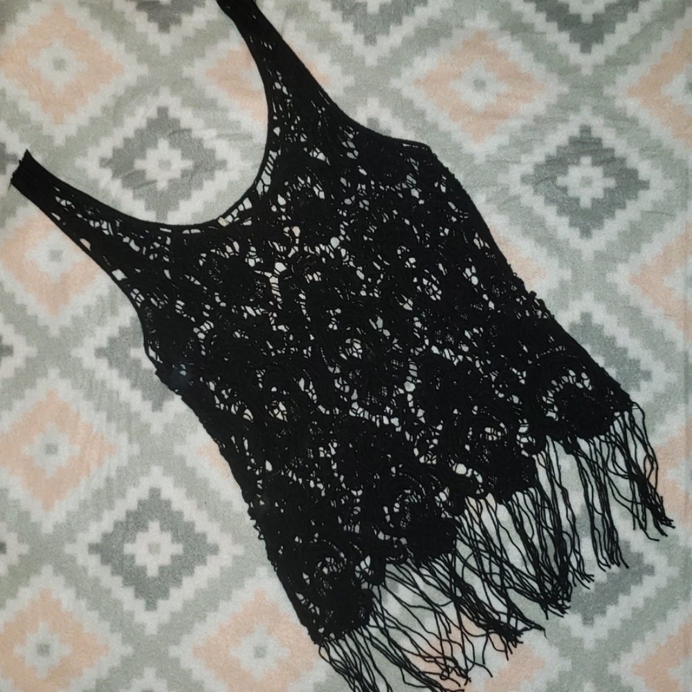 ❤Beautiful Black Crochet top
